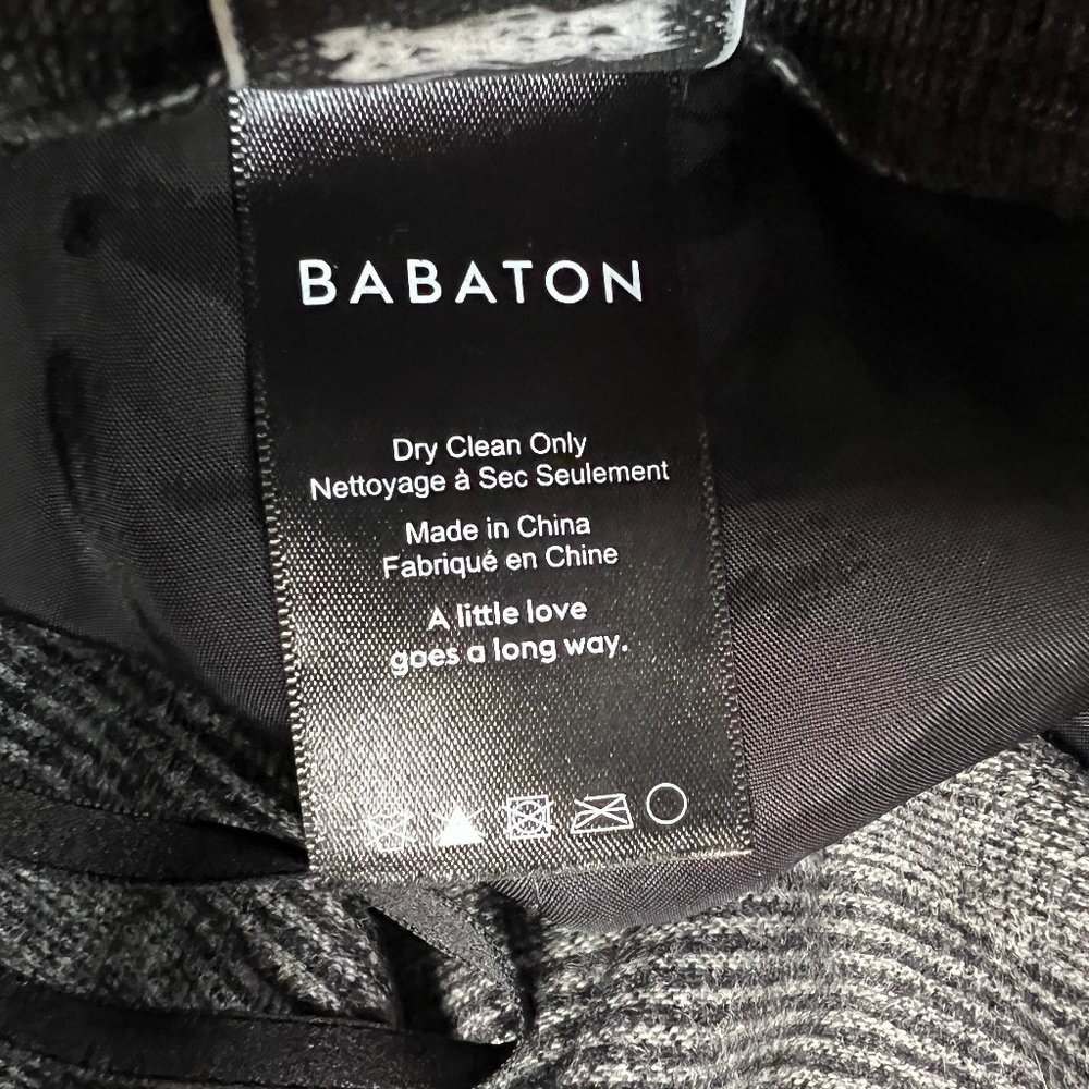 Aritzia Babaton Conan Cashmere Wool Stretch Dress Pant Crop Trousers Plaid Check - Picture 10 of 16